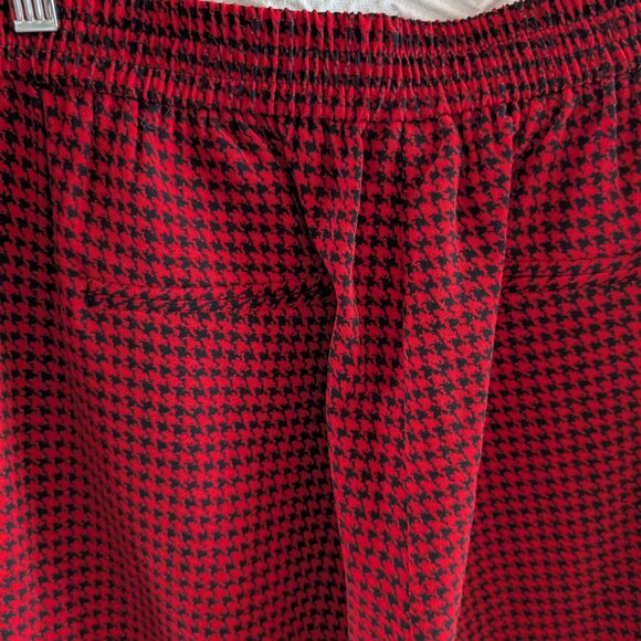 Soho Apparel Houndstooth Pull-on Pants Red and Black Trousers Size Medium - Picture 8 of 8